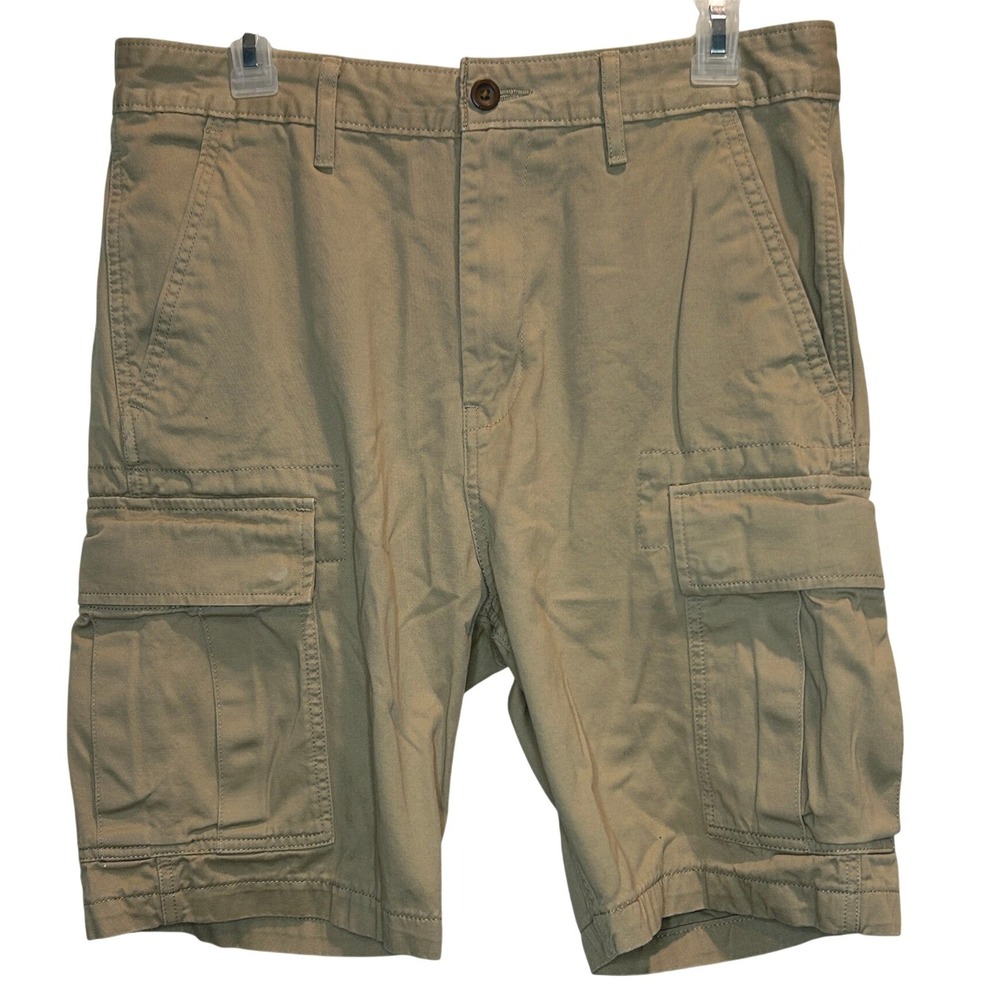 Levi's Cargo Shorts 31x9 Men's Khaki Tan Cotton Twill Utility Pockets